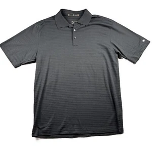 Nike Tiger Woods Men Polo Shirt Fit Dry Golf Preppy Textured Black Medium C121 - Picture 1 of 8