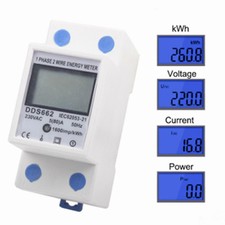 LCD Digital Power Consumption Meter Single Phase Energy Meter kWh Watt Meter x 1