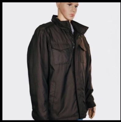 Dockers Men Two Pocket Military Jacket Hooded Olive Green Casual Workwear Sz XXL - Image 1 of 4