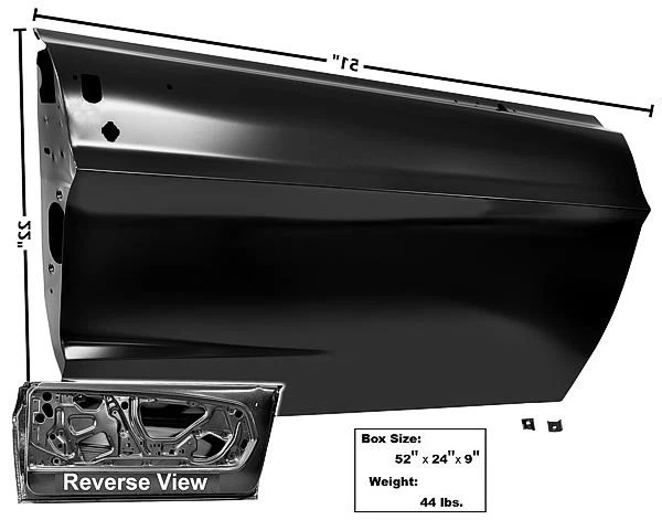 Ford Mustang 1967-68 carcasa de puerta barra de colisión estándar - derecha nueva Foto 1 de 1