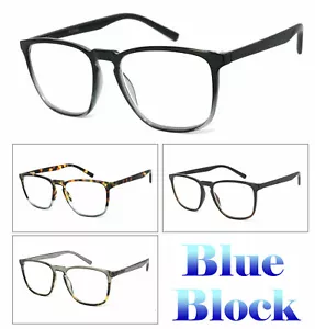 Gafas cuadradas de bloqueo de luz azul computadora jugador pantalla LCD/LED gafas UV - Imagen 1 de 15