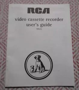RCA VR525 Video Cassette Recorder Instruction Manual - Picture 1 of 1