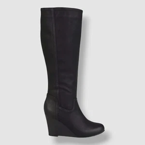 Journee Collection Women's Black Langly Wide Calf Knee High Boots Shoes Size 8WC - Picture 1 of 6
