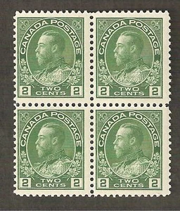 107e 2¢  Green Admiral Dry Print  F/VFNH Block of 4 CV $180.00 - Picture 1 of 1