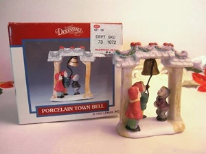 Lemax Dickensvale Collectibles ~PORCELAIN TOWN BELL~ Village Figur 1992 mit OVP - Bild 1 von 7