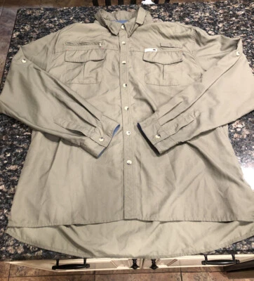 Dakota Grizzly Hiking Fishing Olive Green Long Sleeve Vented Shirt Sixes XXL - Image 1 of 4