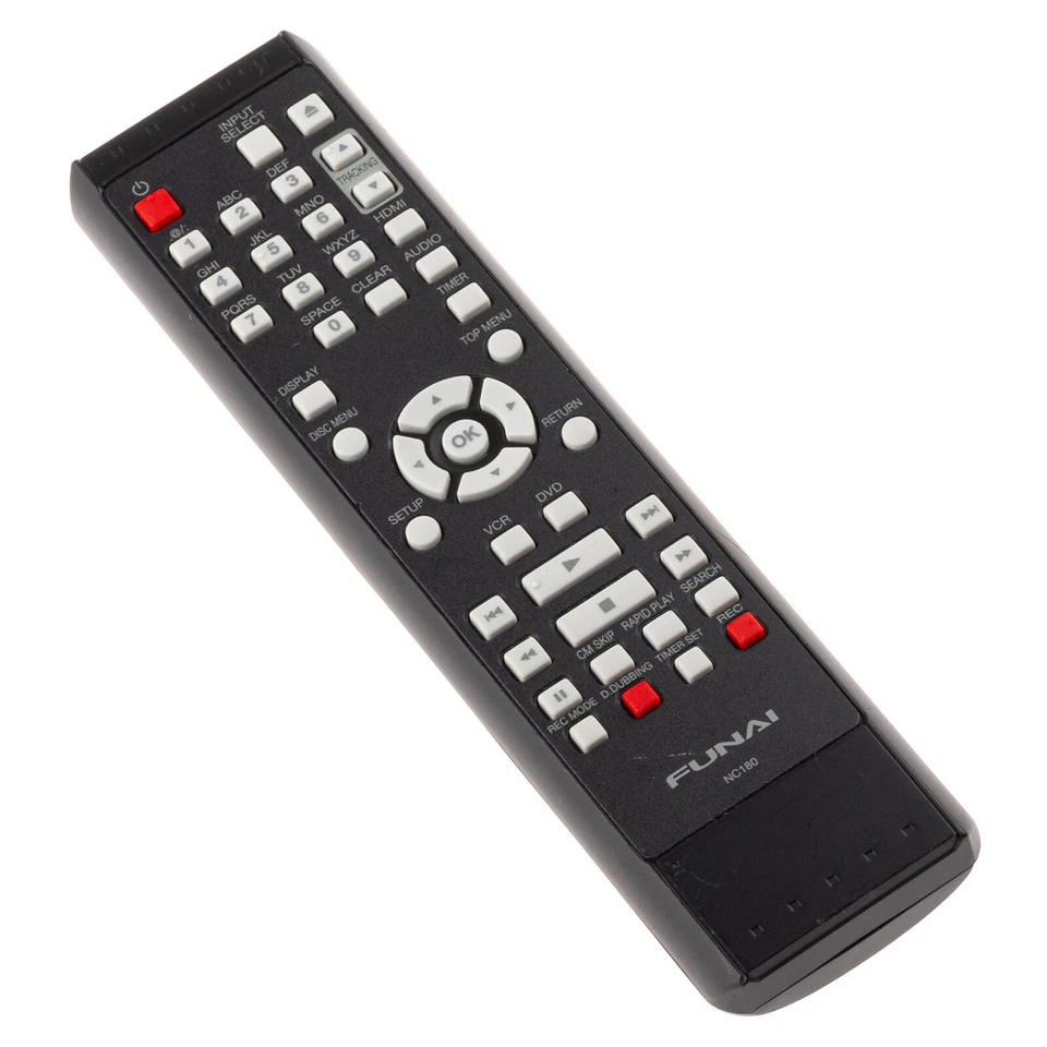 Télécommande Funai NC180 Pour Enregistreur DVD Vidéo ZV427FX4A / Vérifié - Photo 1/1
