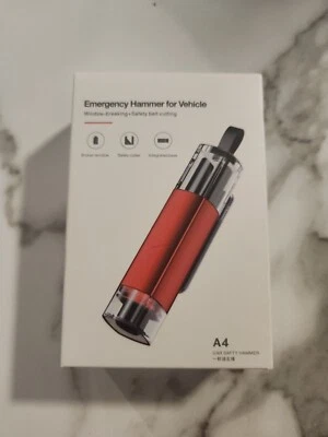 Mini martillo de seguridad para automóvil ventana rompedor de vidrio cortador de cinturón de seguridad herramienta de mano de emergencia Foto 1 de 4