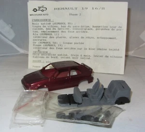 RENAULT R.19 Berlina 3 porte 16v - kit pre-paint - 1:43 scale - to built - JPS - Foto 1 di 3