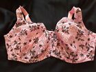 Gemm LG900 Pink Mix Underwire Embroidered Sexy Lace Firm Hold Full Cup Bra 46G