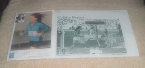 Colette Besson - Olympic Gold Medalist - 400mt - Mexico 1968 Signed (Board) - Picture 1 of 4