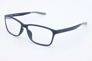 NEW NIKE 7118 413 NAVY BLUE AUTHENTIC FRAMES EYEGLASSES 57-14 - Picture 1 of 4