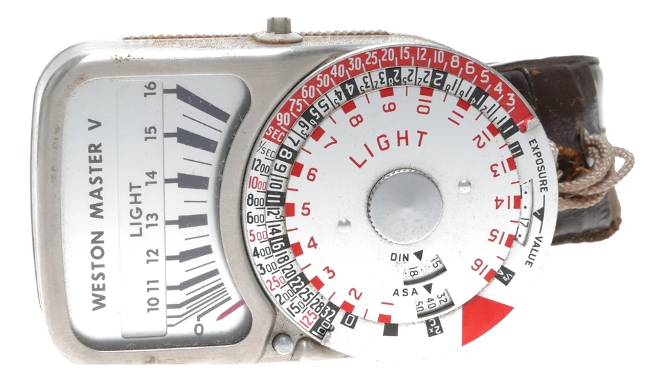 Weston Master V hand held light exposure f/stop meter vintage case - Image 1 of 1