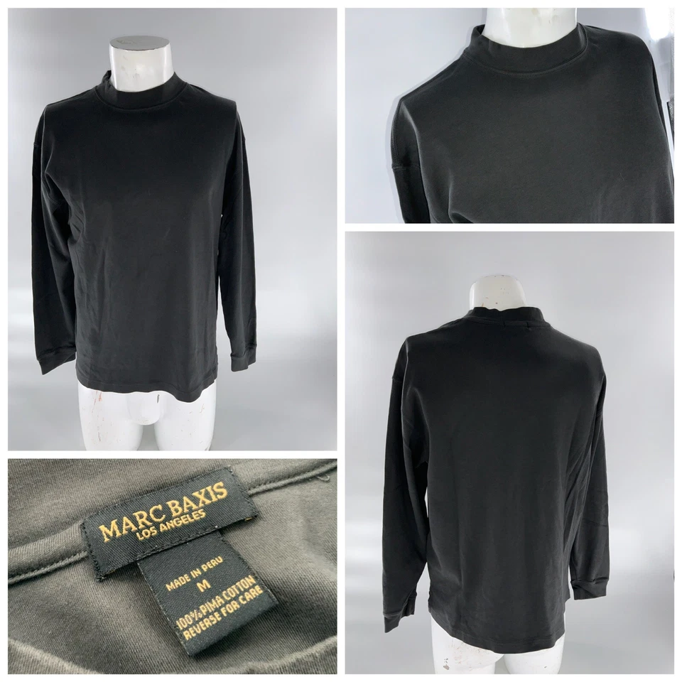 Marc Baxis Los Angeles Shirt Men’s M Gray Pima Cotton Crew Md Peru YGI A2-102 - Image 1 of 4