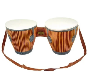 INFLATABLE REUSABLE BONGO DRUMS With Strap African Beach Party Fancy DressDecor - Picture 1 of 5