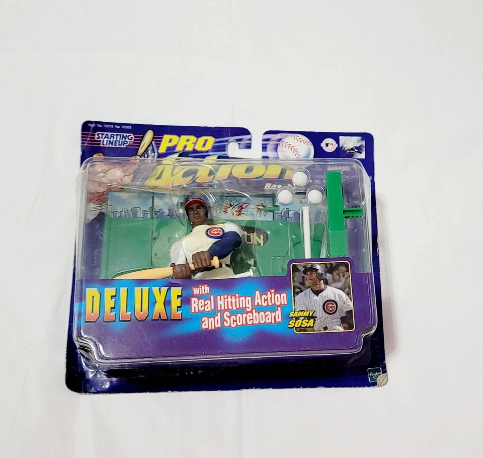 Hasbro Sammy Sosa Starting Lineup Pro Action Baseball Toy Real Hitting Action  - Image 1 of 4