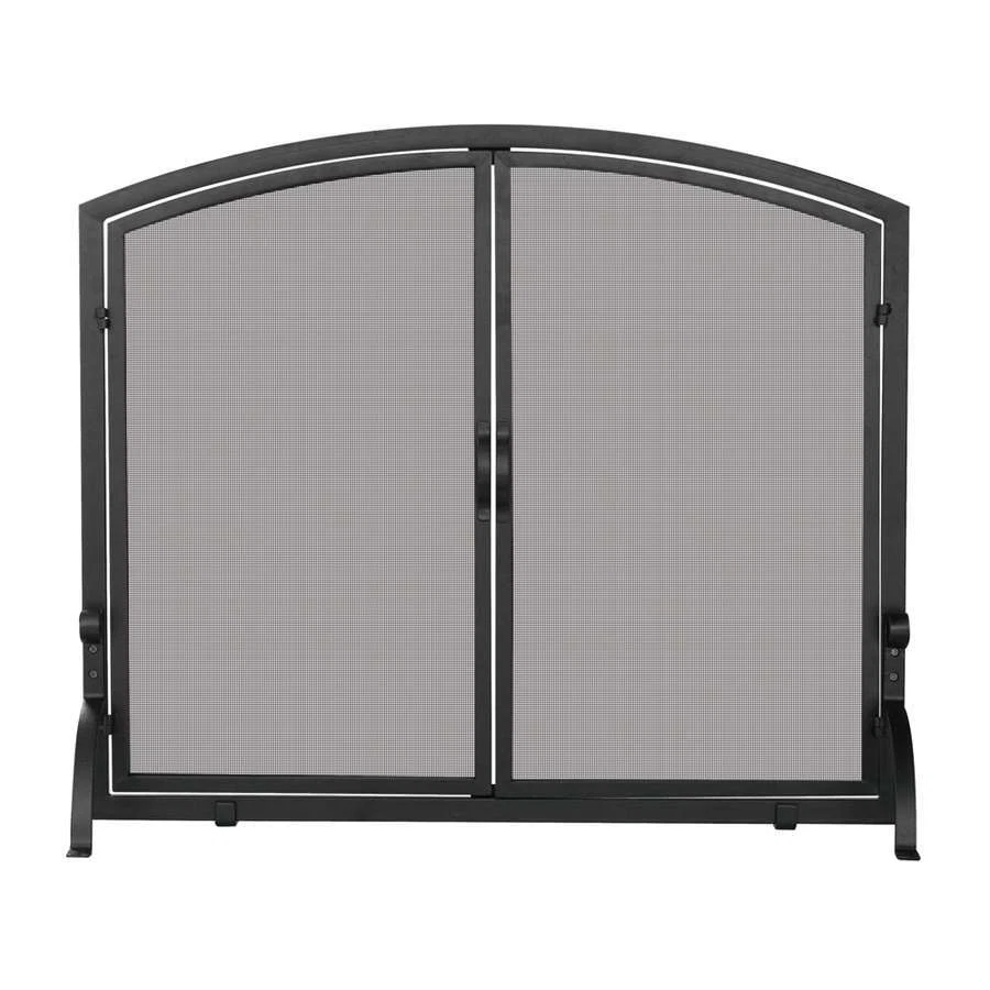 Pantalla de hierro forjado negro panel único Uniflame, puertas - grande - S-1064 Foto 1 de 1