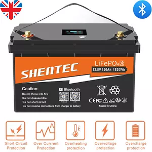 LiFePO4 12V 150AH Lithium Battery Rechargeable Bluetooth BMS Deep Cycle /Charger - Picture 1 of 23