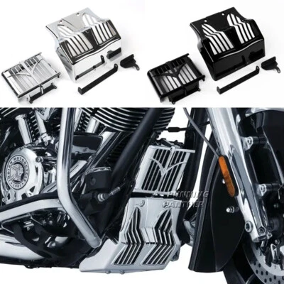 Chin Fairings Oil Cooler Cover Kits Chrome Black For Indian Roadmaster Chieftain — 第 1/4 张图片