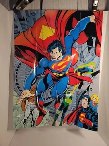 1993 DC Comics Superman Promotional Poster 21 1/2 x 28 1/2 Inches Folded - Picture 1 of 12