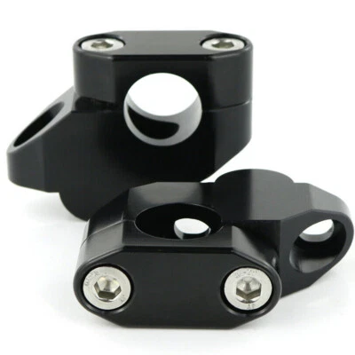 2Pc 22mm Aluminum Motorcycle Handlebar Extension Back Moved Up Handle Bar Risers - Image 1 of 4