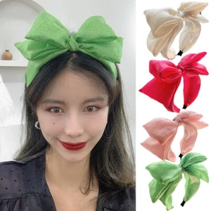 Diadema de moño de gran tamaño para mujeres Diadema ancha Damas Temperamento Aro para cabello Prendas para la cabeza - Imagen 1 de 26