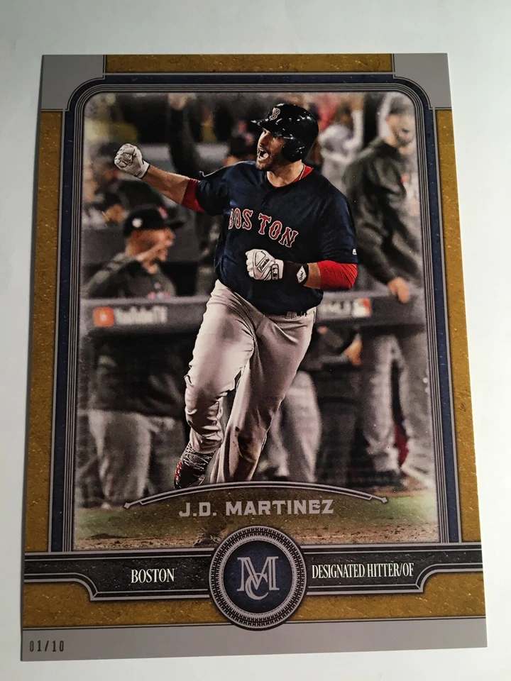 2019 Topps Museum Collection Jumbo 5x7 J.D. Martinez Red Sox 14 01/10 - Image 1 of 1