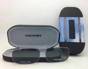 COCOONS Grey Polarized Sunglasses/Eyeglasses Over Rx Clip-on REC 15-54 Gunmetal - Picture 1 of 1