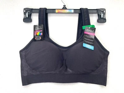 NWT Bali Women's L Comfort Revolution Shaping Wireless Bra DF3488 Black - Image 1 of 4