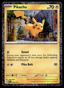 Pikachu 6/15 Pokemon Card McDonald's 2033 Promo Common Confetti Holo LP H35 - Picture 1 of 2