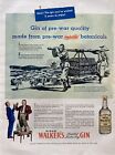 Vtg Print Ad 1945 Hiram Walker's Distilled London Dry Gin Retro Bar Man Cave Gif