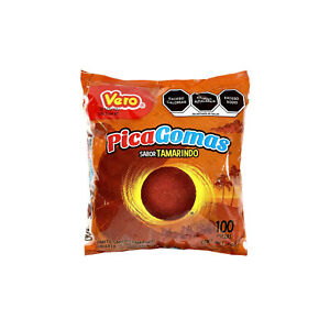 Pica Goma Tamarindo Vero Mexican Gummies With Chili Pepper Covered 100 Pieces