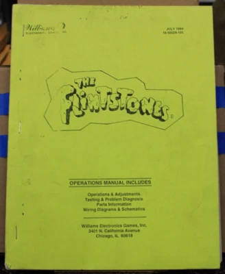 The Flintstones Pinball Operations Manual - Williams - Image 1 of 3
