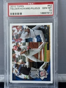 2010 Topps NL RBI Leaders Prince Fielder / Albert Pujols / Ryan Howard PSA 10 - Bild 1 von 2