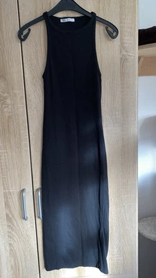 Zara, Feinripp Kleid, schwarz, Gr. S, lang, eng anliegend - wie Neu - Bild 1 von 3
