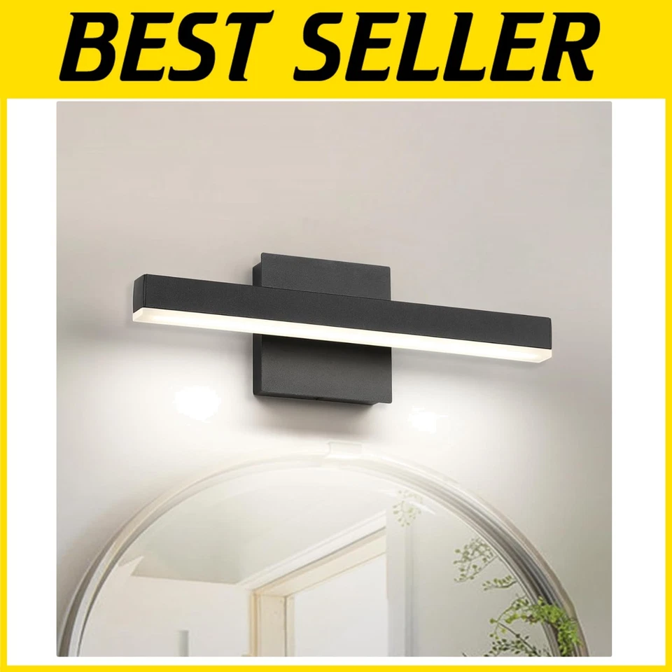 Elegante luz de tocador de baño regulable de 5 quilates negra - accesorio moderno de 15,75 pulgadas Foto 1 de 4