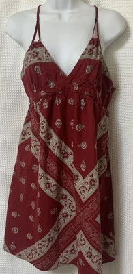 Vestido Converse One Star para mujer talla M rojo solero línea A tiras algodón mini Foto 1 de 4