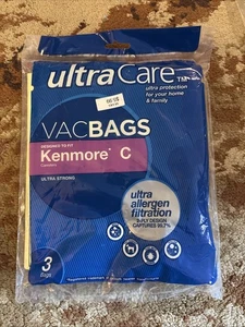 3 Stück Kenmore Sears UltraCare Typ C Bodenstaubsaugerbeutel, 3er Pack, 3x - Bild 1 von 2