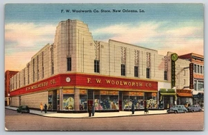 F.W. Woolworth Co Store, New Orleans, LA Leinen Postkarte - Bild 1 von 2