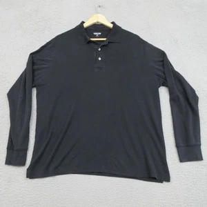 Lands End Poloshirt Herren XL Schwarz Traditional Fit Supima Baumwolle Langarm - Bild 1 von 15