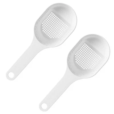 2 pezzi cucchiai di plastica cucchiai in polvere irrigatori di farina (bianco) - Immagine 1 di 4