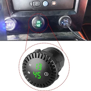 Car Panel Electronic Clock 12V/24V Automotive Touch Digital Clock LED Display - Picture 1 of 12