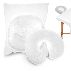 100 Pcs Headrest Fitted Covers Disposable Massage Face Rest Cradle Covers Non-Wo - Picture 1 of 7