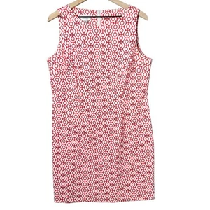 Alyx Limited Orange and White Geometric Print Sheath Tank Dress Women’s size 16 - Picture 1 of 11