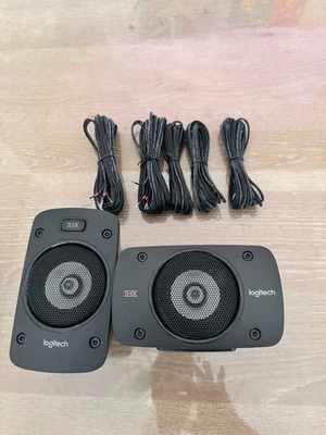 2 x Logitech Z906 5.1 THX Satelliten Lautsprecher PAAR Ersatz + 5 x Kabel - Bild 1 von 4