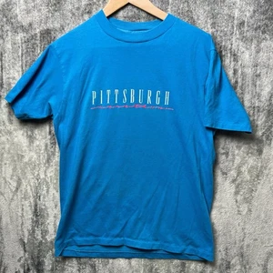 Pittsburgh Marathon Running Vintage 80s Single Stitch Shirt Large - Picture 1 of 7