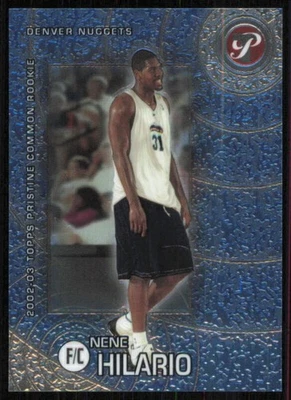 Topps Pristine Nene Hilario 69 2002 como nuevo radiocontrol baloncesto Denver Nuggets Foto 1 de 2