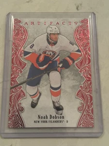 2025-26 UPPER DECK ARTIFACTS  BASE RUBY RED NOAH DOBSON 221/599 - Bild 1 von 2