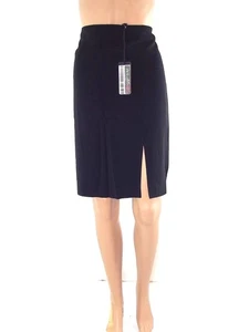 Carla Rock schwarz Damen Größe 48 elegant aus Wolle kurz gerade mit Schlitz - Bild 1 von 12