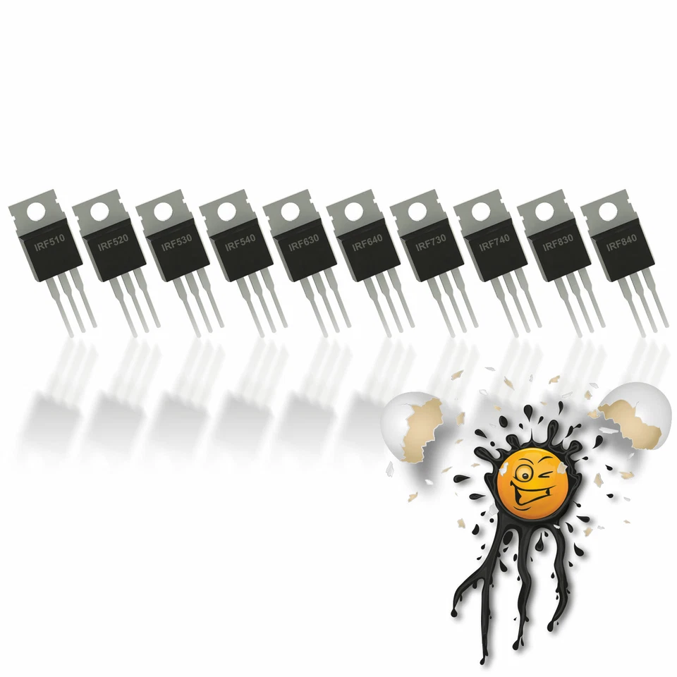 2 x IRF510 IRF520 IRF530 IRF540 IRF630 IRF640 IRF730 IRF740 IRF830 IRF840 Mosfet - Bild 1 von 1